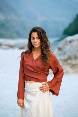Rayon Tie top Rust