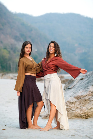 Rayon Tie top Earth