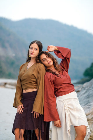 Rayon Tie top Rust