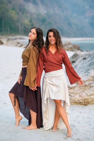 Rayon Tie top Rust