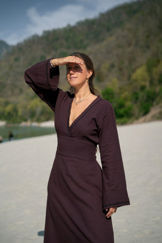 Sage Dress Dark Brown
