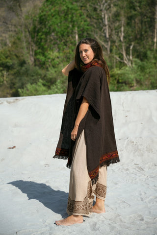 Zenith Poncho Dark Brown