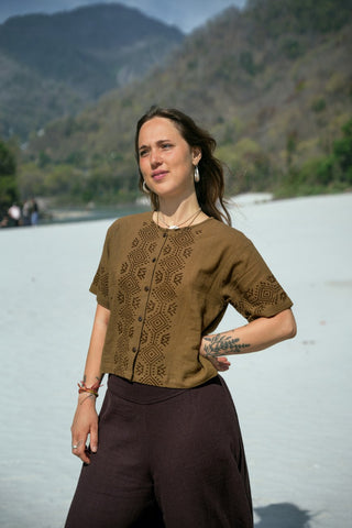 Lotus Blouse Green