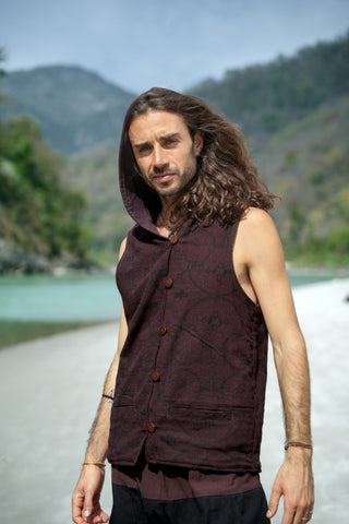 Shipibo Vest Dark Brown