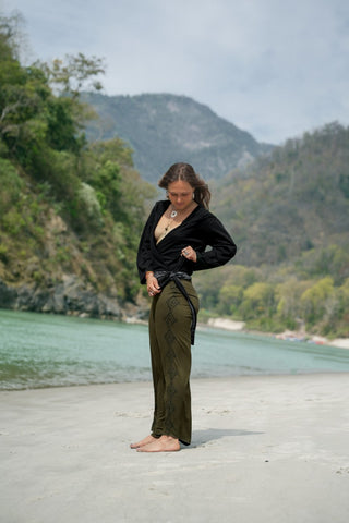 Long Yoga Pants Green