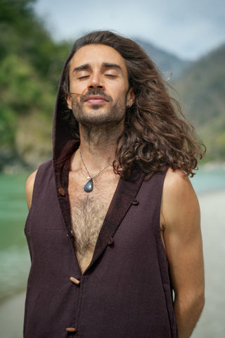 Shipibo Vest Dark Brown