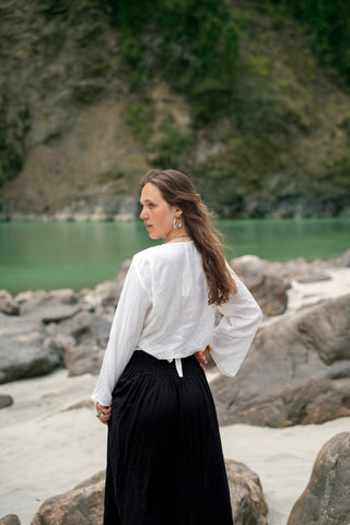 Rayon Tie top Natural