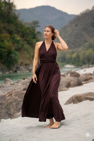 Yasmin Dress Dark Brown