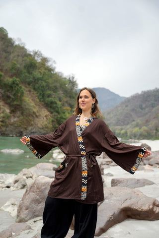 Kyan Kimono Dark Brown