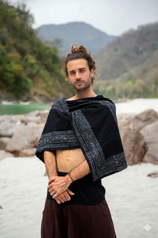 Tenal Hooded Cape Black