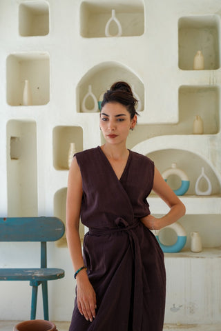 Celestial Nomad Jumpsuit Dark Brown
