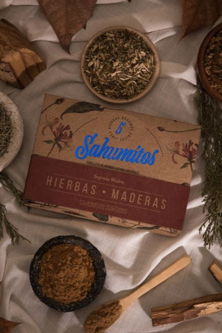 Sahumitos Smudge Sticks assortment Herbs & Woods box of 5