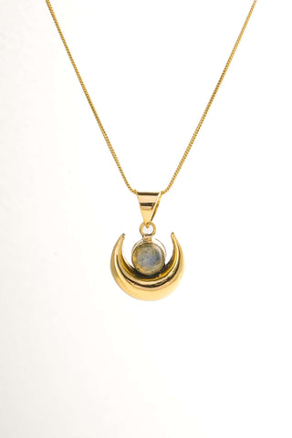 Half Moon Pendant Brass